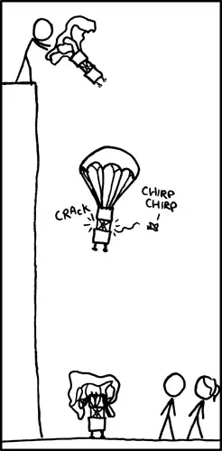 I hear my brother Ricky won his school's egg drop by leaving the egg inside the hen.