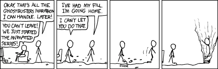 If you walk out that door you'll be crossing the Rubicon with me, and that's one stream I'm not ready to cross.