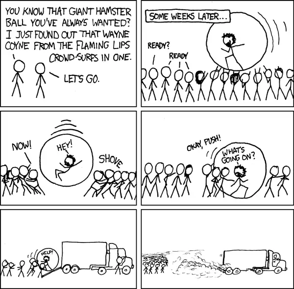 First person to bring me Wayne Coyne in a hamster ball gets a free t-shirt! He gets one too.