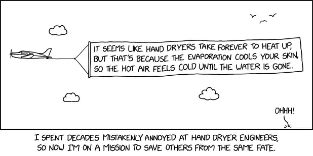 I know hand dryers have their problems, but I think for fun we should keep egging Dyson on and see if we can get them to make one where the airflow breaks the speed of sound.