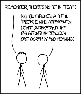 There's no "I" in "VOWELS".