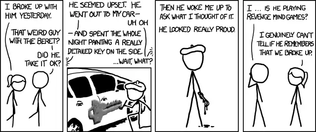 I was sure he was just getting revenge, but then he did the same thing to Carrie Underwood. Then he mailed me a scone. I think I'm giving up dating.