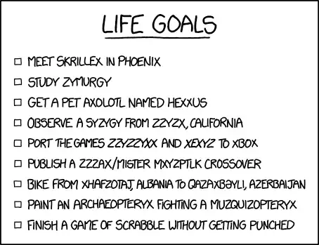 I got to check off 'Make something called xkcd' early.