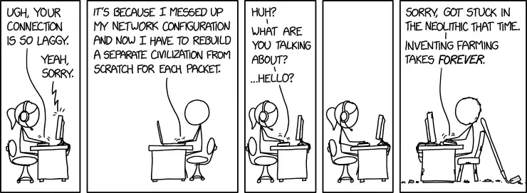 If you repeatedly rerun the development of technological civilization, it turns out that for some reason the only constant is that there is always a networking utility called 'netcat', though it does a different thing in each one.
