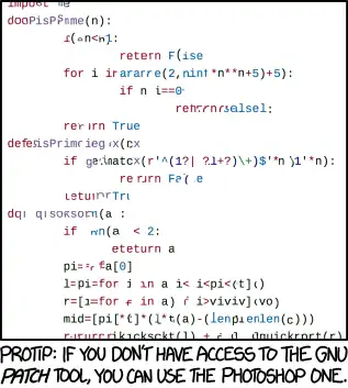 My optimizer uses content-aware inpainting to fill in all the wasted whitespace in the code, repeating the process until it compiles.