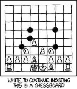 Prediction for Carlsen v. Anand: ...25. Qb8+ Nxb8 26. Rd8# f6 27. "...dude." Qf5 28. "The game is over, dude." Qxg5 29. Rxe8 0-1 30. "Dude, your move can't be '0-1'. Don't write that down." [Black flips board]