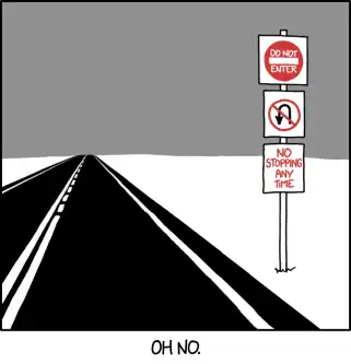 Speed Limit: 45 MPH / Minimum: 65 MPH