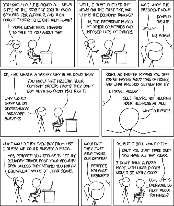 [later] I don't get why our pizza slices have such terrible reviews; the geotextile-infused sauce gives the toppings incredible slope stability!