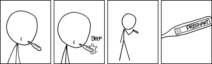 And the baby has a fever.