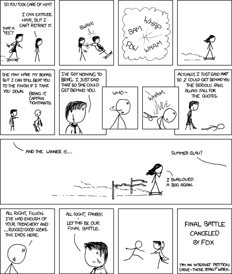 It was actually canceled because they just noticed he's been naked under that coat the whole time. There's a petition on Facebook to get Fox to un-cancel it, and one on Livejournal to get him to take off the coat.