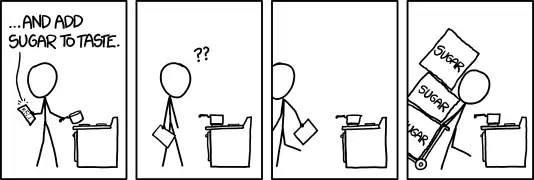 Look, recipe, if I knew how much was gonna taste good, I wouldn't need you.