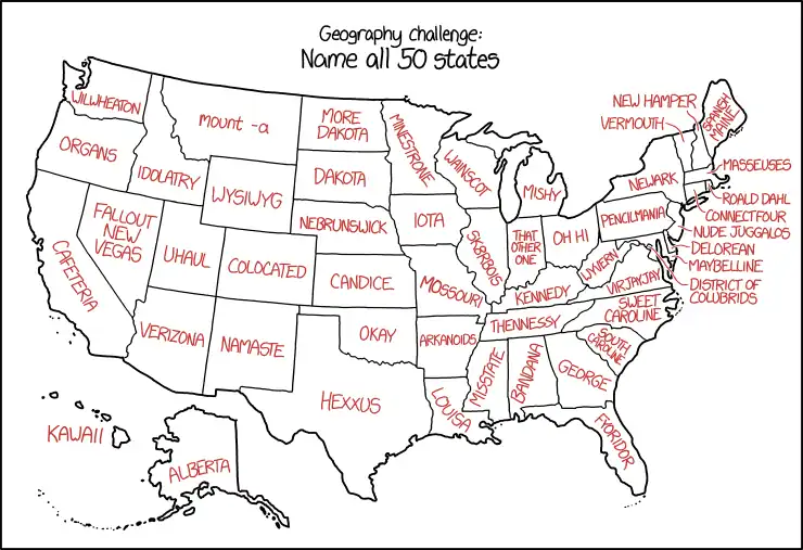 Technically DC isn't a state, but no one is too pedantic about it because they don't want to disturb the snakes.