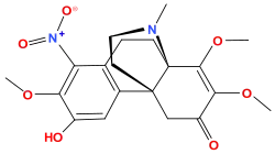 Chemical structure of 1-nitroaknadinine