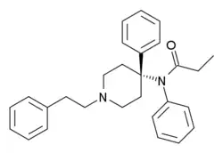 Chemical structure of 4-Phenylfentanyl.