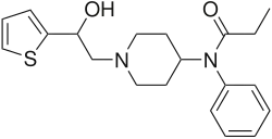 Chemical structure of β-hydroxythiofentanyl.