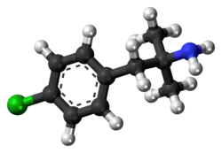Ball-and-stick model of chlorphentermine