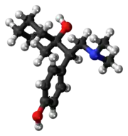 Ball-and-stick model of desvenlafaxine
