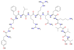 Chemical structure of dynorphin B.