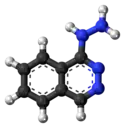 Ball-and-stick model of the hydralazine molecule