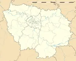 map of Île-de-France with markers on each site of CEA Paris-Saclay