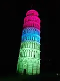 Leaning Tower of Pisa lightup for Rare Disease Day (2024)