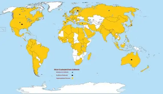 Major worldwide occurrence of human cryptosporidiosis outbreaks and sporadic cases: A color coded. distribution of major cases of cryptosporidiosis reported in different countries of the world between 1984-2013[61]