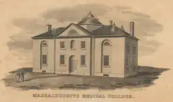 The old building of Massachusetts Medical College on Mason Street
