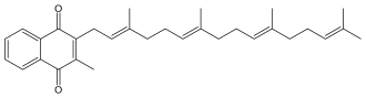 Structural formula of menatetrenone