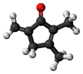 Ball-and-stick model of the methylenomycin B molecule