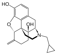 Chemical structure of Nalmefene.