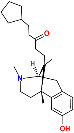 Chemical structure of quadazocine.