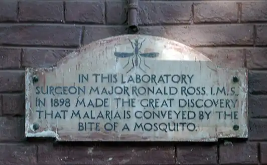 Ronald Ross Plaque at PG Hospital