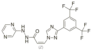 Skeletal formula of selinexor