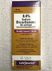 Amp of 8.4% sodium bicarbonate