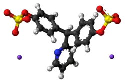 Ball-and-stick model of the component ions of sodium picosulfate