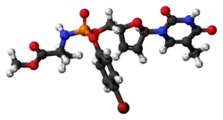 Ball-and-stick model of the stampidine molecule