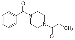Sunifiram (1-benzoyl-4-propanoylpiperazine)​​​