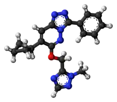 Ball-and-stick model of the TP-13 molecule