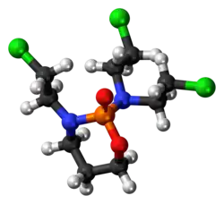 Ball-and-stick model of the trofosfamide molecule