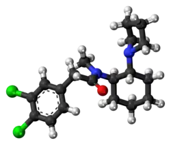 Ball-and-stick model of the U-50488 molecule