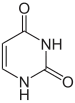 Structural formula of uracil
