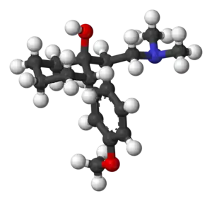 chemical structure of the SNRI drug venlafaxine
