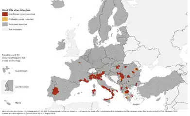 2025 West Nile fever outbreak(Europe)[131]