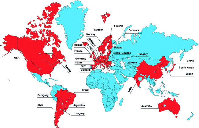 Geographical distribution of Yersiniosis[2]