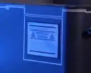 Antimatter storage warning sign