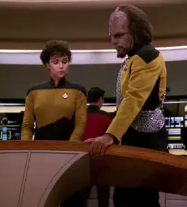 Ensign Bailey and Lt. Worf (2367)