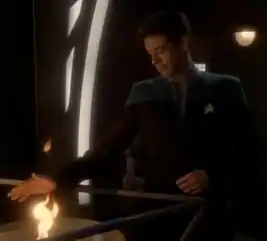 Julian Bashir as Torias Dax during Jadzia's zhian'tara