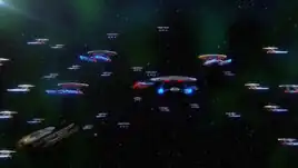 Fleet of <i>Cali</i>-class ships, including the <i>Anaheim</i>