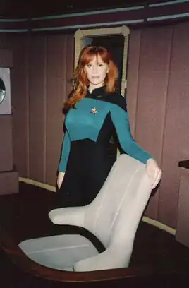 Cameron photo doubling for Gates McFadden