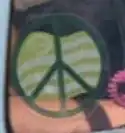 Car window peace symbol